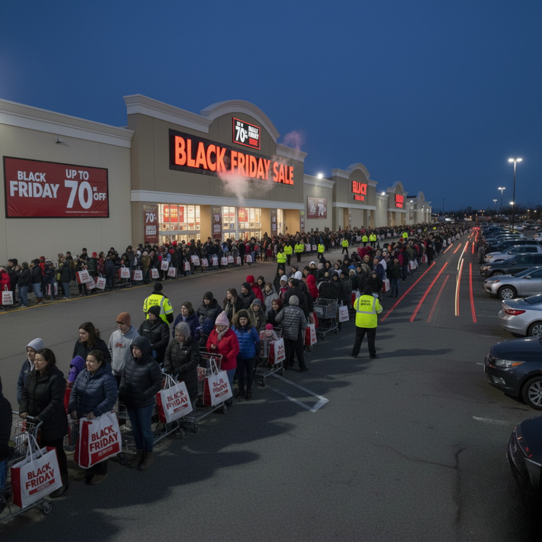 Hình ảnh minh họa cho sự sôi động và nhu cầu mua sắm cao trong ngày Black Friday