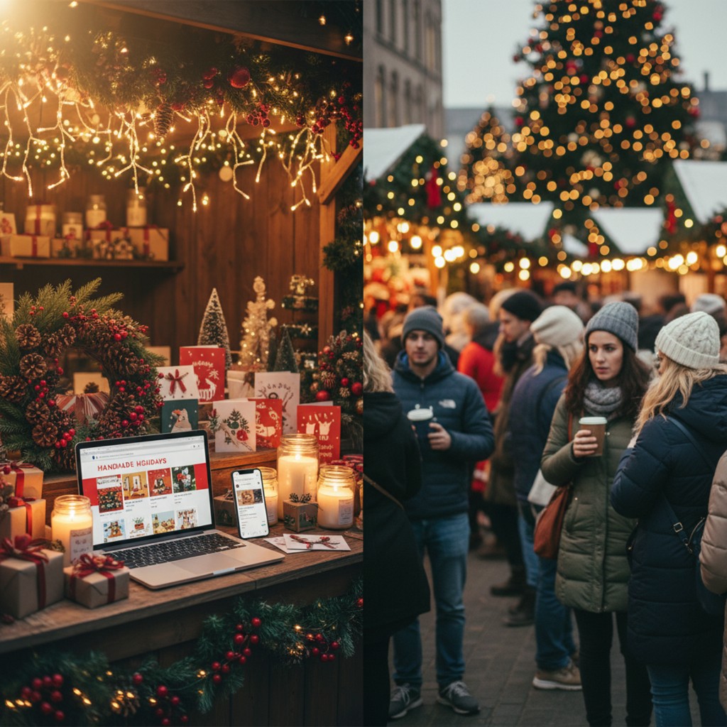 Chiến lược tiếp thị và bán hàng đa kênh giúp đồ handmade Noel tiếp cận khách hàng cả trực tuyến lẫn trực tiếp.