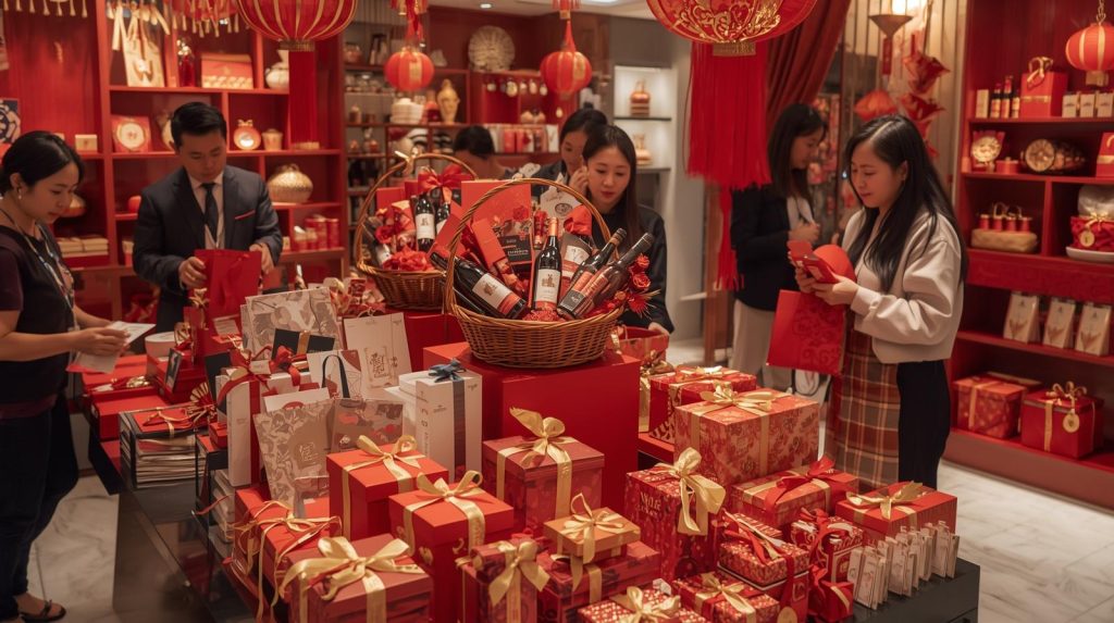 Cửa hàng quà tặng cá nhân hóa dịp Tết với giỏ quà, bao lì xì và đồ handmade độc đáo – thể hiện sự tinh tế và ý nghĩa trong từng món quà.